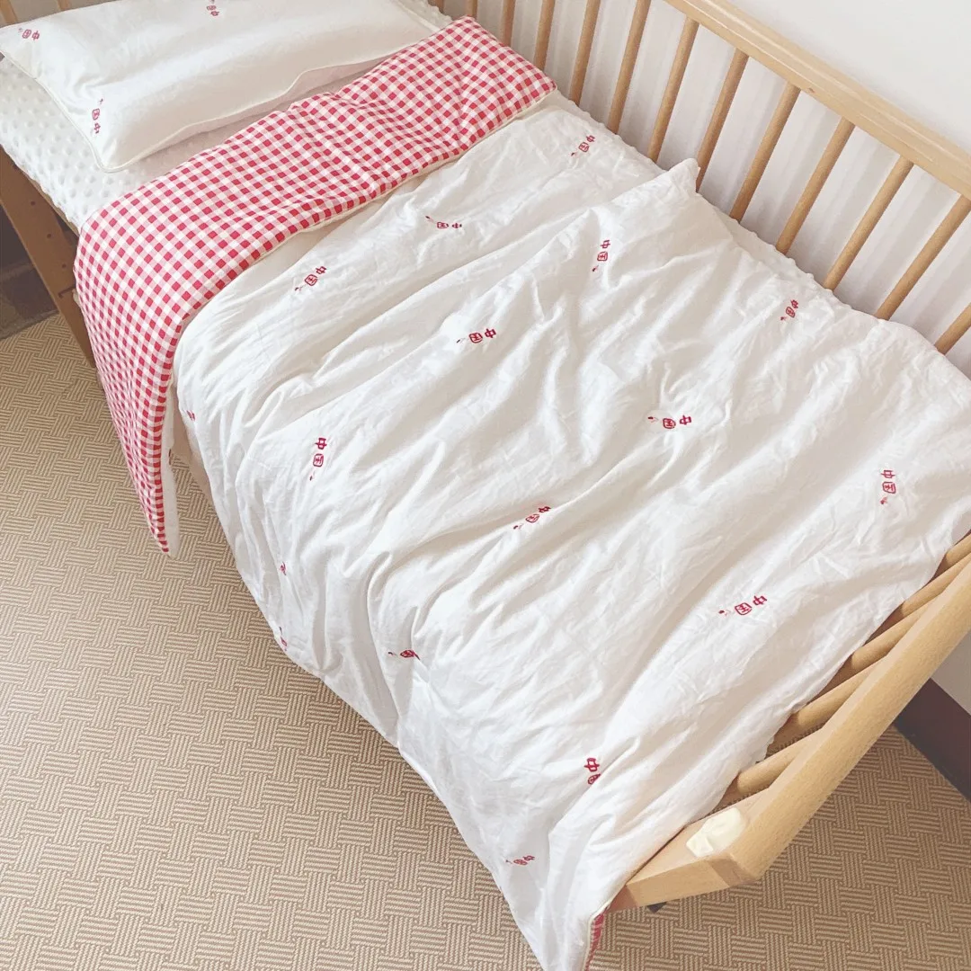 Class a Pure Cotton Embroidered Baby Quilt Newborn Baby Kindergarten Summer Cool Quilt All Year Round Breathable