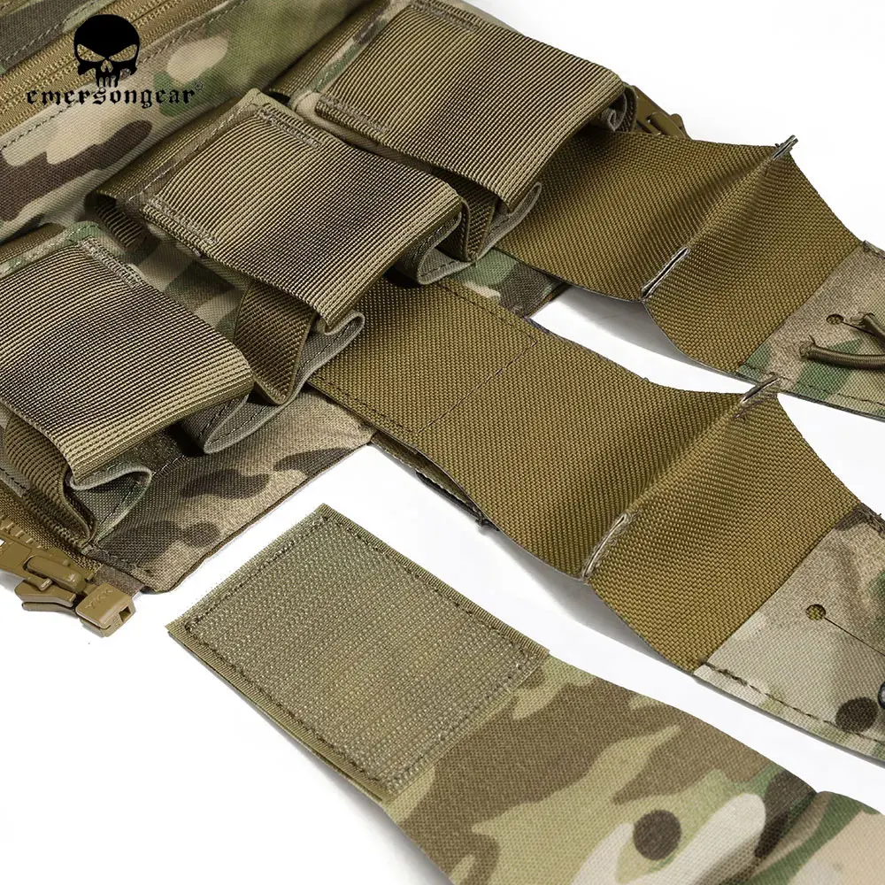 Emersongear V5 PC Tactical Back Panel Banger Pouch Zip-on Multi-fit GP Pocket Retention Flap FCPC Plate Carrier Assault Hunting