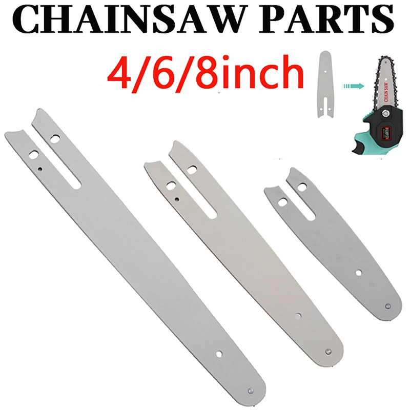 

4/6/8 Inch Steel Chainsaw Guide .043" Guage Electric Saw Accessory Replacement Portable Electric Chain Saw Logging Pruning Saw