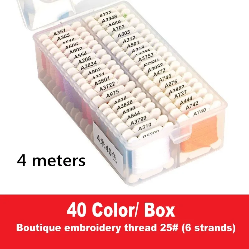Vibrant Multicolor Embroidery and Sewing Thread Collection Box