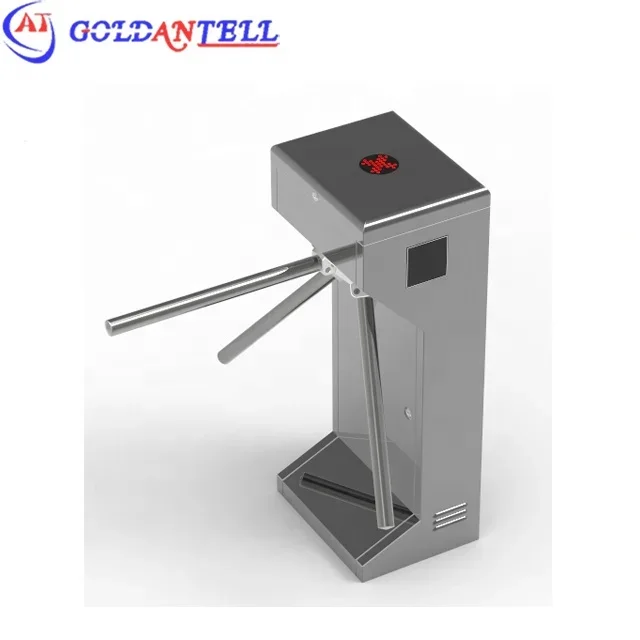

Cheap portable semi-automatic access control RFID cardreader security tripod turnstile gate