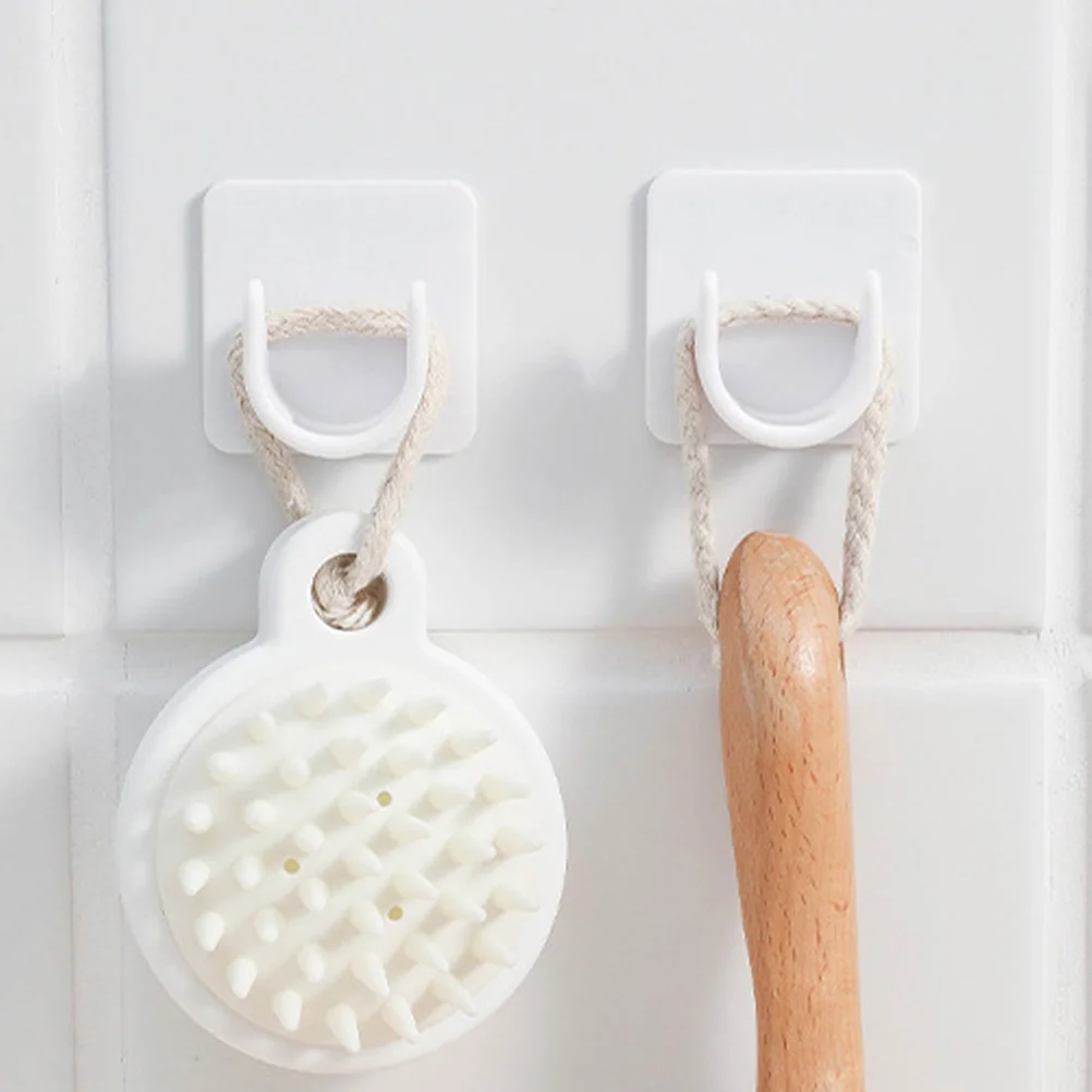 

2 Pcs Rod Holder Without Drilling Holes Towel Bar Support Hanger Curtain Hooks Window Holders Self Adhesive Wardrobe Pole Rest