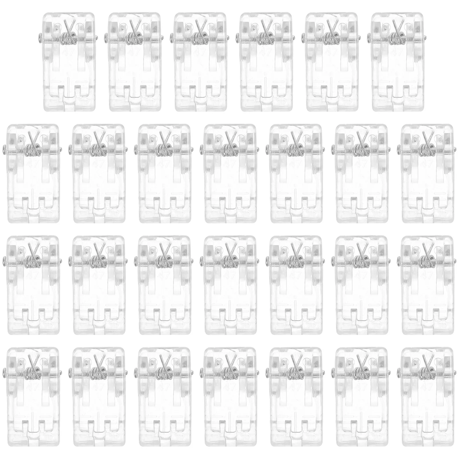 

60 Pcs Binder Clips Hanging Spring Multifunction Badge Clamp Clear Acrylic DIY Student