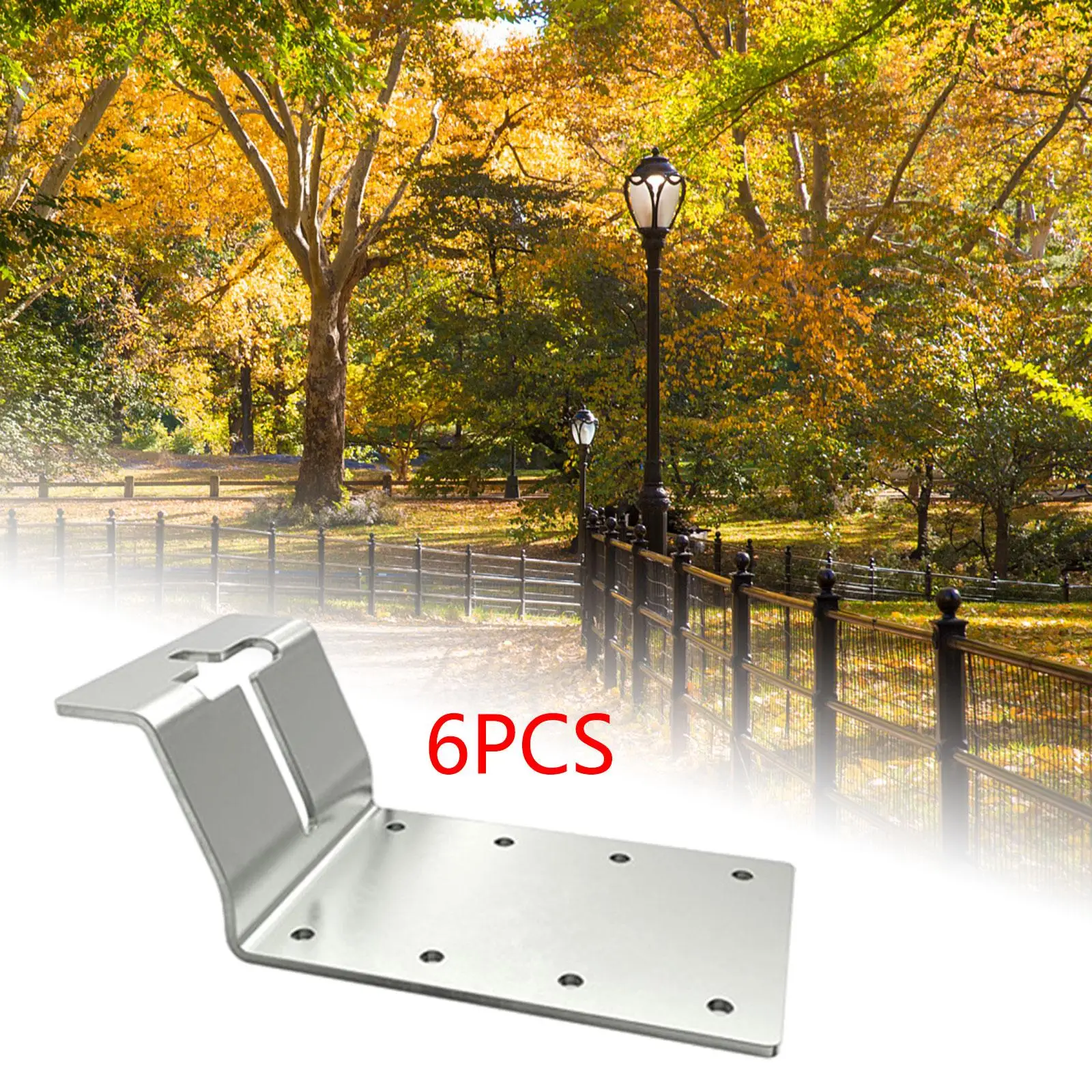 

6Pcs T Post Brackets Easy to Install Sturdy Durable Vertical for Outdoor Birdhouses Fences Installation Signs Plywood Install