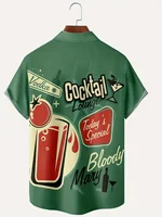 Chemise d'été décontractée à manches courtes pour hommes, haut confortable pour les vacances d'été, fleurs vertes, motif intéressant et attrayant 4