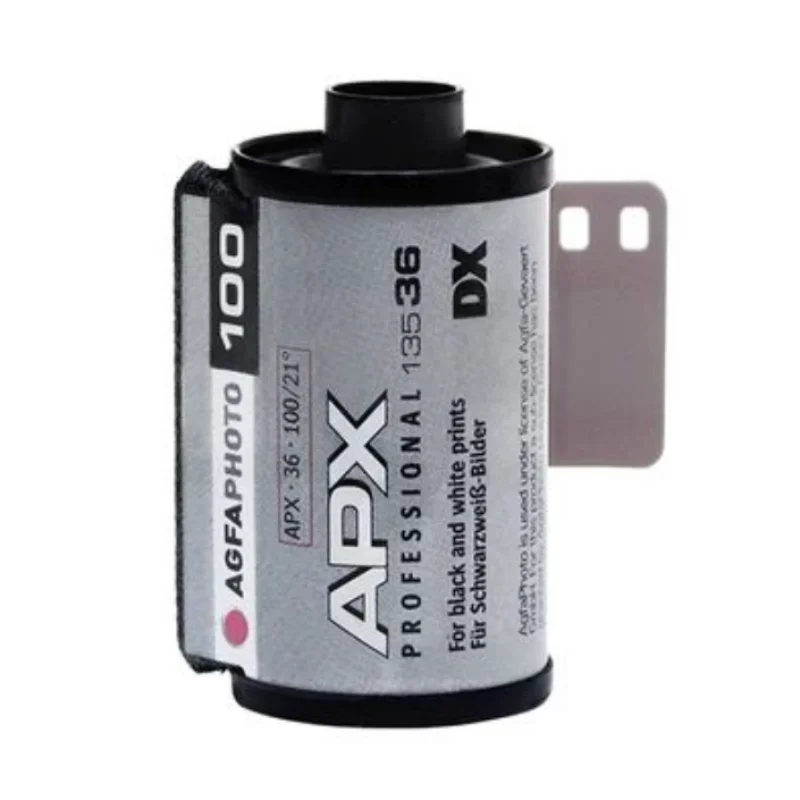 AGFA APX 100 135mm 전문가용 ISO 100 네거티브 필름 36 노출/롤, 흑백