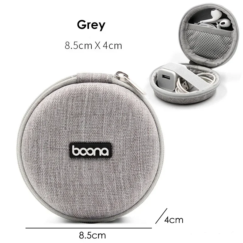 Compact Hard Shell Storage Case for Digital Accessories and Cables