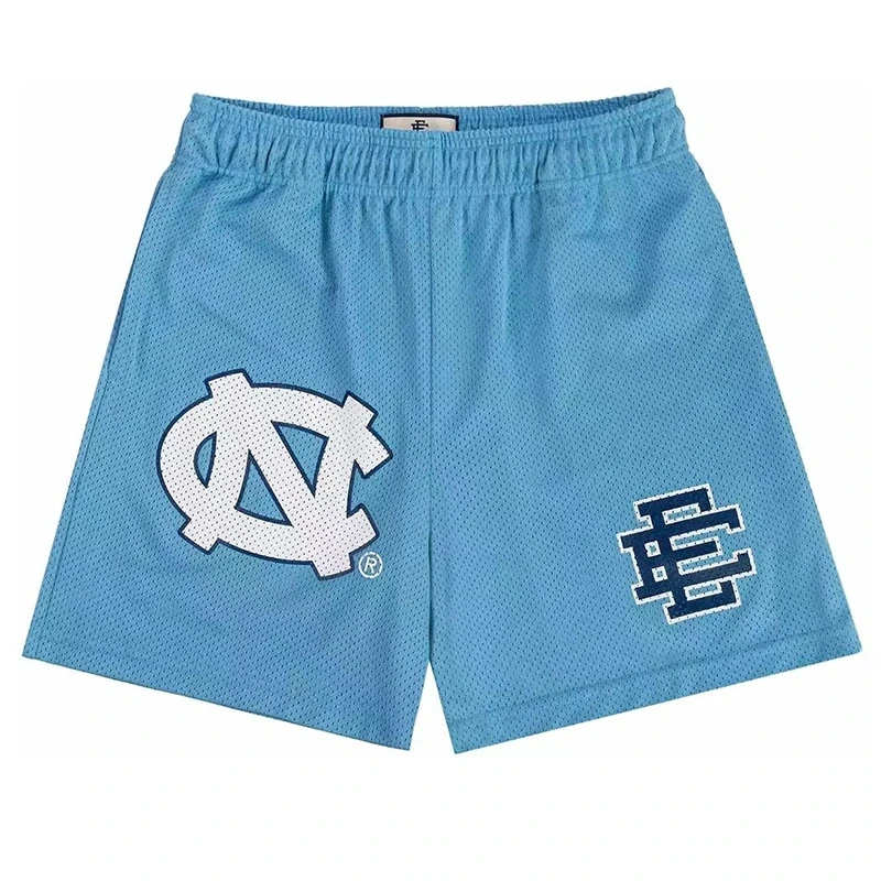 2024 New Summer Eric Emanuel EE Basic Mesh Short Classic Floral Printed Gym Shorts Men's Gym Basketball Sports Casual Shorts 3