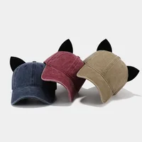 Cool Cat Ears Caps Cute Hat Women Streamer Cap Men's Punk Baseball Cap Brand Designer Caps Unisex Baseball Cap Men 2