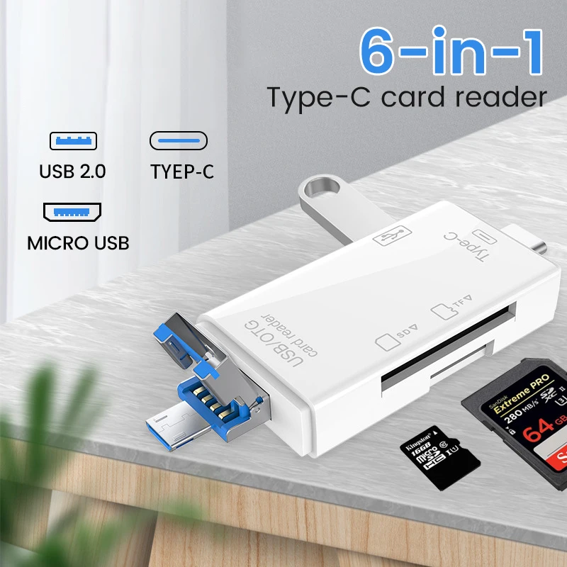 OLAF OTG SD Card Reader Flash Drive Type C Cardreader Type C Adapter USB2.0 TF Adapter card reader otg adapter type c adapter sd card reader
