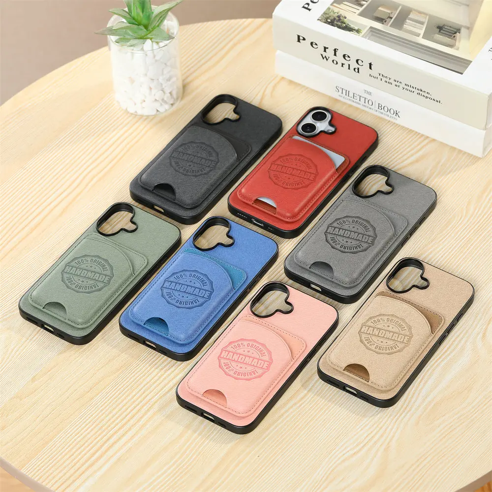 Leather Card Case with Magnetic Back Cover