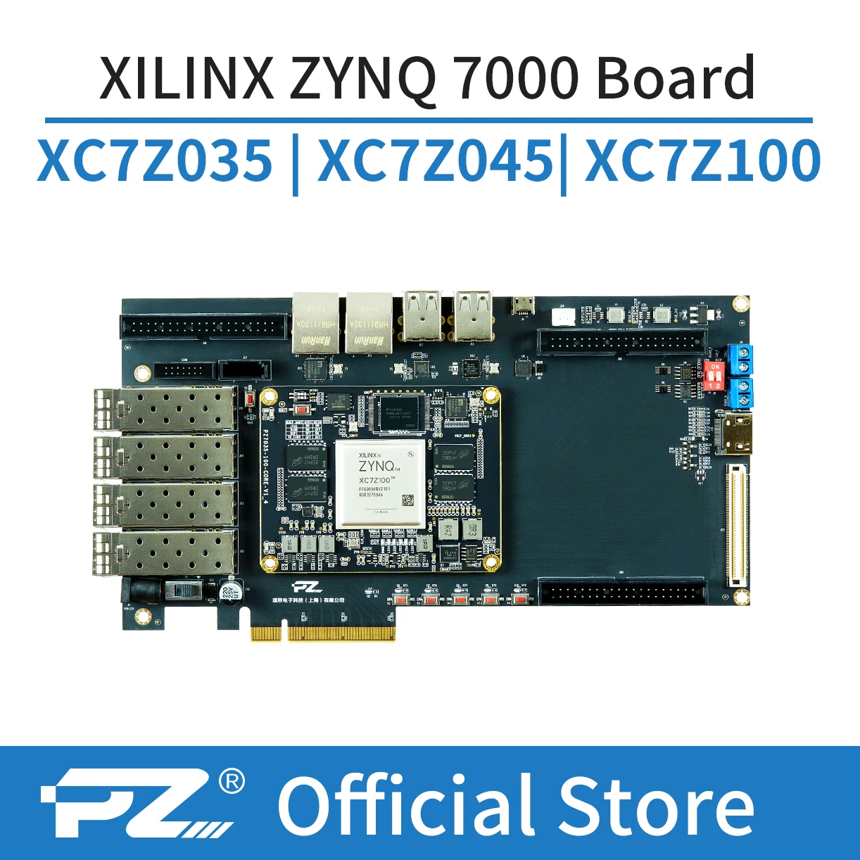 

PUZHI 7035 7045 7100 Card: Xilinx SoC ZYNQ 7000 7035 7045 7100 FPGA Development Board PCIe SFP USB ZC706