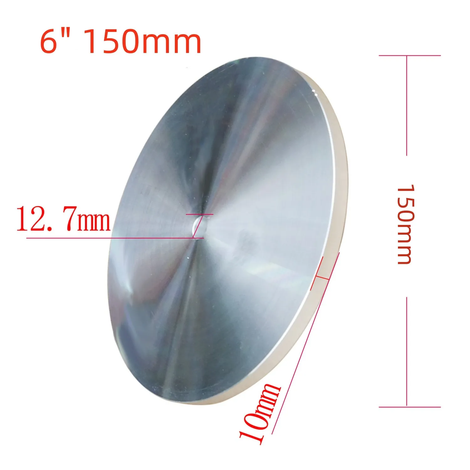 6" 150mm x12.7mm Aluminum Master Lap Polishing Plate Holder for Diamond