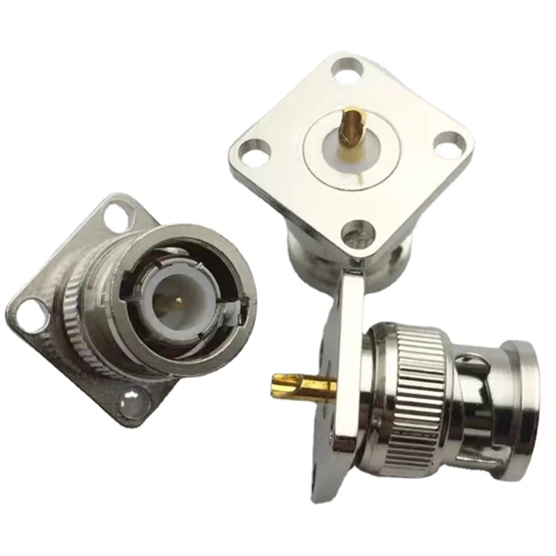 q9 bnc macho 4 furos flange conector 01