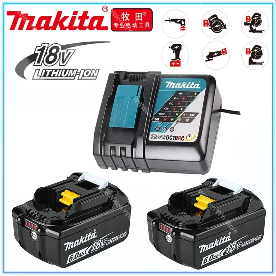 

Genuine 6AH makita BL1860 18V Battery Power Tools Li-ion Replacement LXT BL1850 BL1840 for 18 V Screwdriver with BMS TPCELL 18V