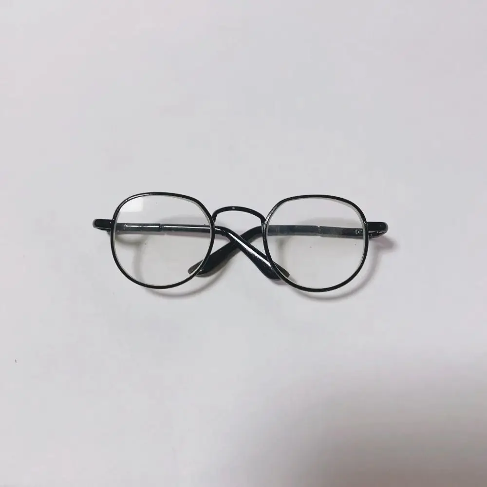 Fashion Metal Doll Glasses Round Frame Lensless Doll Eyeglasses Pets Glasses for 20cm Dolls