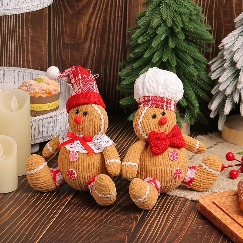 Christmas Gingerbread Man Doll Xmas Tree Hanging Ornament Pendants Kids New Year Gift 2024 Christmas Decoration For Home Navidad