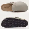 Comwarm Fashion Men Clogs Slippers Women Classic Cork Footbed Suede Mules Cozy Potato Shoes With Arch Support Men Beach Slippers 5