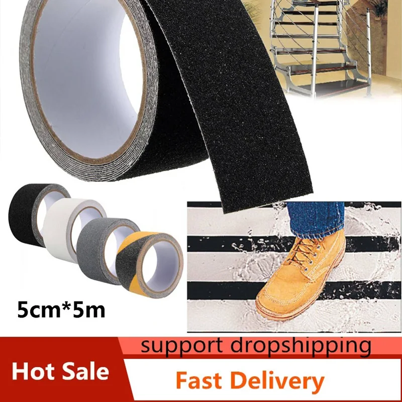 5m Anti Slip Safety Tape Stair Tread Floor Non Skid Tape Yellow Long-Lasting 