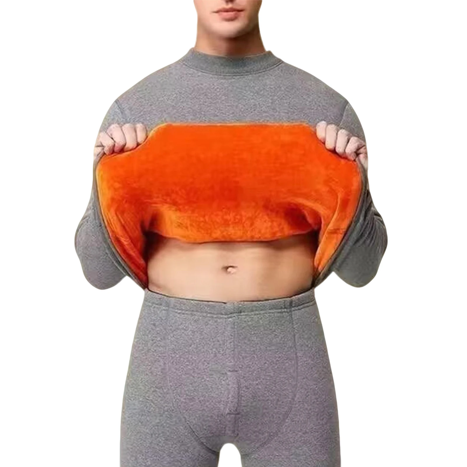 Men's Thermal Underwear Thin Base Cotton Sweater Winter Thermo Shirt Tops Pants Set Thermal Clothing Set Skiing Underwear