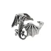 Wholesale 20pcs Dragon Rings For Men Women Punk Style Silver Color Claw Trendy Jewelry Party Gift Fashion Finger Accessories 3