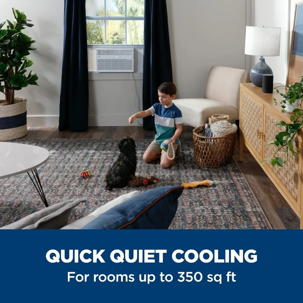 Window Air Conditioner 8000 BTU, Wi-Fi Enabled, Energy-Efficient Cooling for Medium Rooms, 8K BTU Window