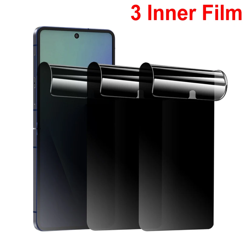 Enhanced Privacy Hydrogel Film Screen Protector with Anti-Spy Back Tempered Glass Lens Cover