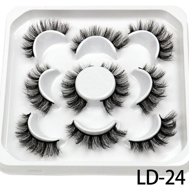 Pairs 25mm 3D Mink Lashes Bulk Russian Volume Fluffy Natural False Eyelashes Thick Dramatic Mink Eyelashes Wholesale maquiagem