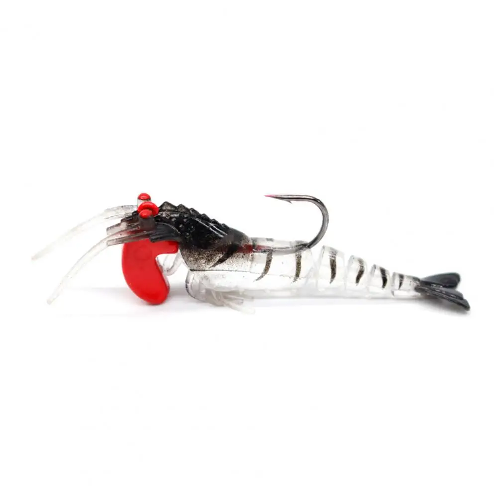 Shrimp Bait Realistic Looking Bright Color With Sharp Hook Easy Penetration  Multi-Section Shrimp Bait Luminous Fishing Lure