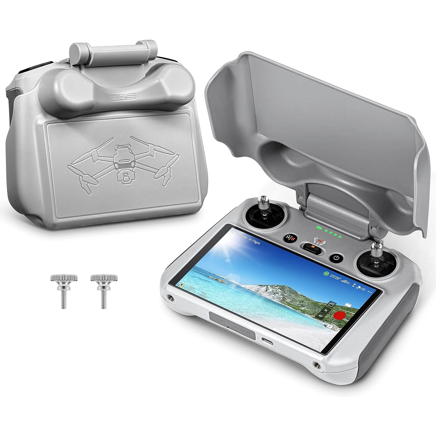 

STARTRC 2 в 1 солнцезащитный козырек RC Joysticks Защита от солнца для DJI Mini 4 Pro/Air 3/RC2/RC PRO экран пульт дистанционного управления аксессуары