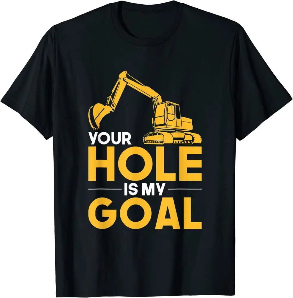 

Футболка Мужская/женская с коротким рукавом, смешная с надписью «Your Hole Is My Goal»
