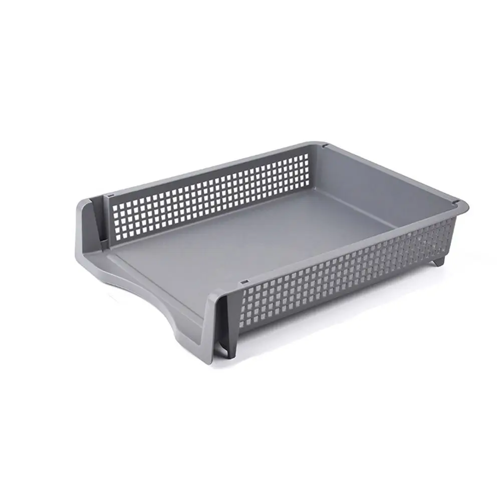 

File Organizer Stackable File Rack Fashion Desktop Organizer Laminated A4 File Storage Tray Papers Rack Plastic Certificates