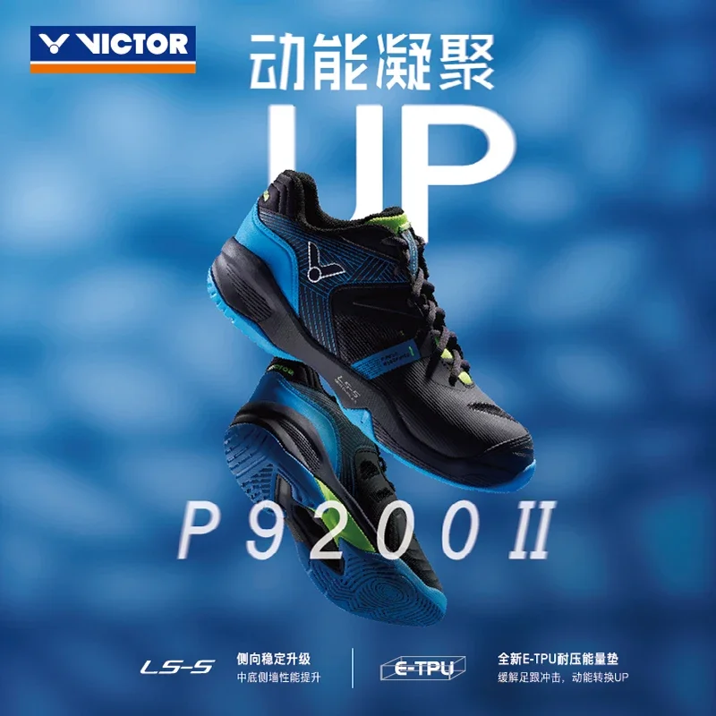 Original Victor Badminton Shoes for Men Breathable High Elastic Non-slip Sports Sneaker P9200II Sneakers Women TAI ZIYING