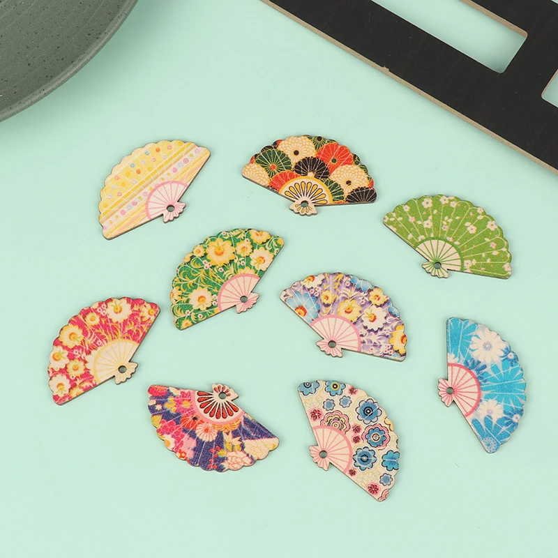 

30 шт., деревянные веерообразные украшения для скрапбукинга