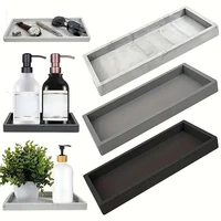 1Pc Bathroom Dressing Silicone Tray, Rectangular Dishwashing Liquid and Sponge Rack, Dressing Table Perfume Organizer, Cosmetic Ring Storage Tray, Home Essentials, Home Decoration, Home Furniture 1