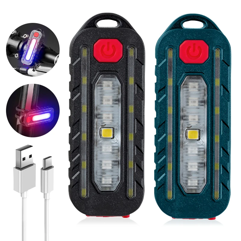 Red And Blue Flashing Bicycle Lights