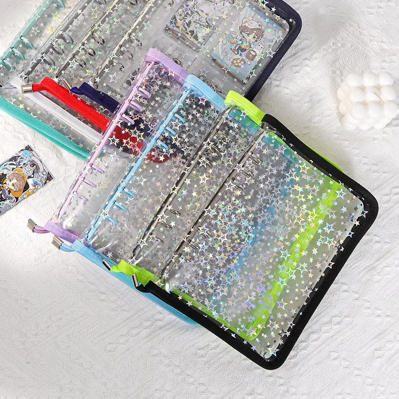 Red Star Glitter DIY Binder for Photocards and Planning