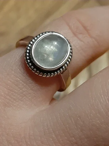 8x10 MM Oval Natural Moonstones Rings Women's 925 Silver Jewelry Ring High Quality Gifts Vintage Fine silver ring,silver rings