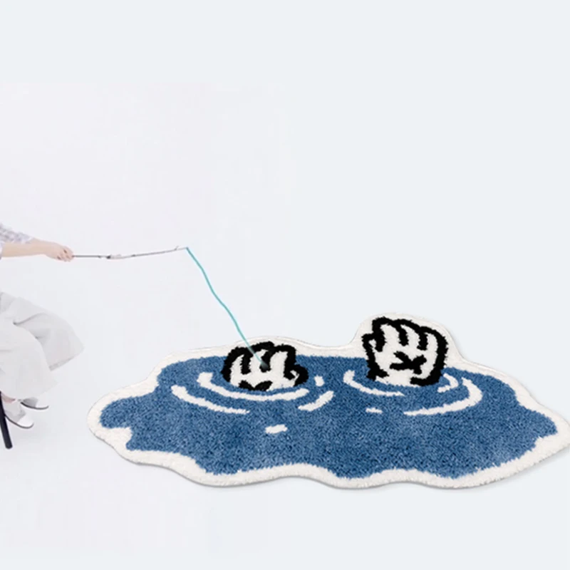Bedside Rug Bedroom Home Carpet Living Room Decoration Cute Cartoon Area Rugs Soft Thick Fluffy Floor Mat floor mat shaggy rugs