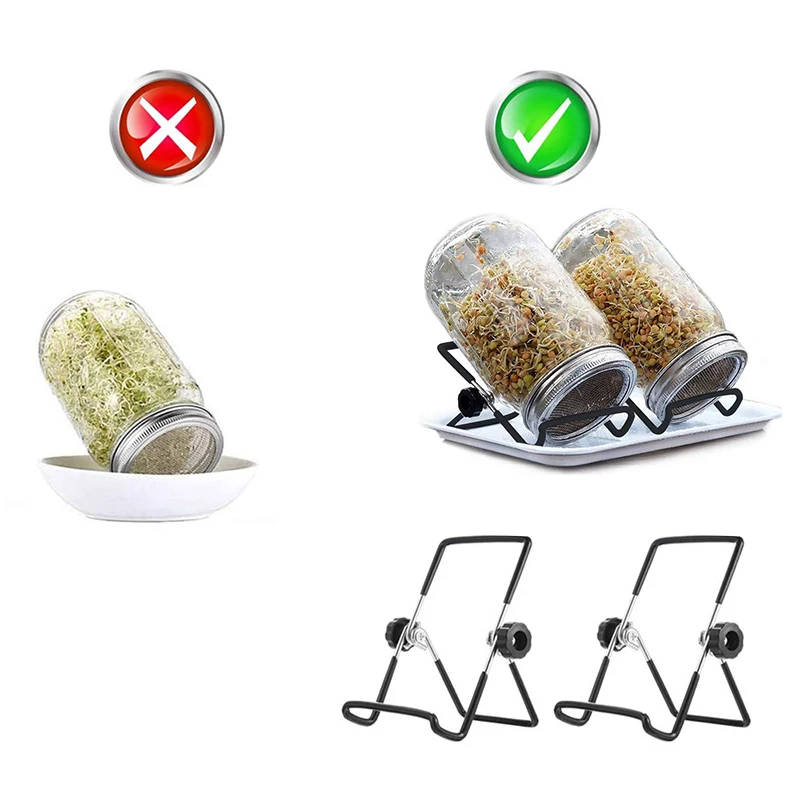 Sprouting Jars Kit 1PC Seed Sprouting Jar Kit Sprout Growing Pot Lids Hydroponic Vegetable Beans Germinator Seeding Pot for Household Wide Mouth, hydroponic gardening kit, sprouting jars kit