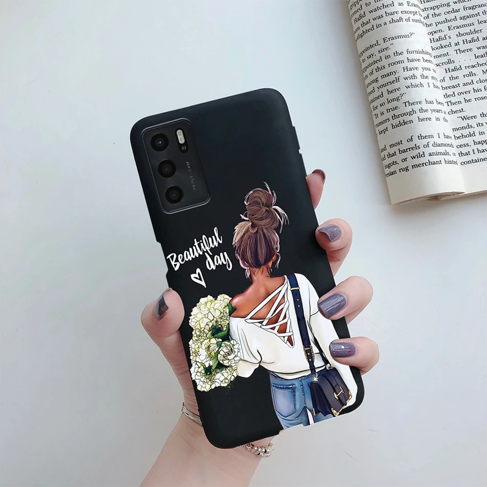 For OPPO A16 A16S 2021 Case Beauty Girls Painted Phone Case For OPPOA16 A 16 CPH2269 A54S 4G CPH2273 Soft Cover Protect Bumper cases for oppo cases Cases For OPPO