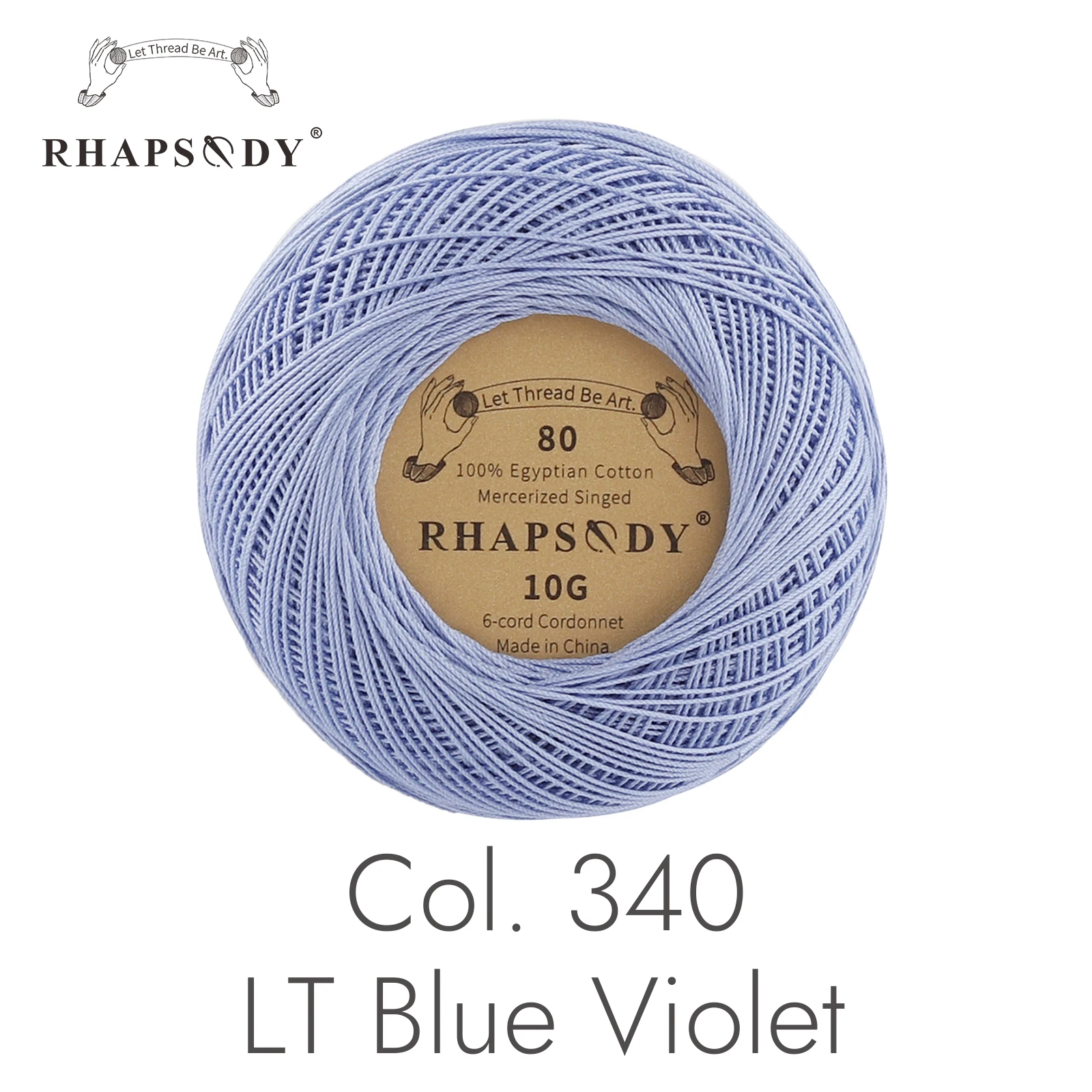 Rhapsody Größe 80 100% Ägyptische Baumwolle Doppelt Gesengter Mercerisierter Faden 10G 184 Yard Für Alle Nadelarbeiten Häkeln Zierknoten Stricken – Detail 20