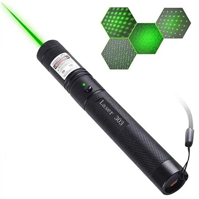 Tactical Laser Pointer Sight 532nm 10000m USB Rechargeable Pen High Power Adjustable Focus Lazer