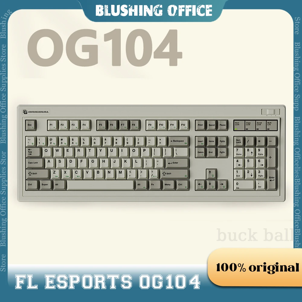

Fl Esports Og104 Og87 Retro Mechanical Keyboard 104keys 3 Mode Bluetooth 2.4g Wireless Keyboard Hot-Swap Office Gaming Keyboards