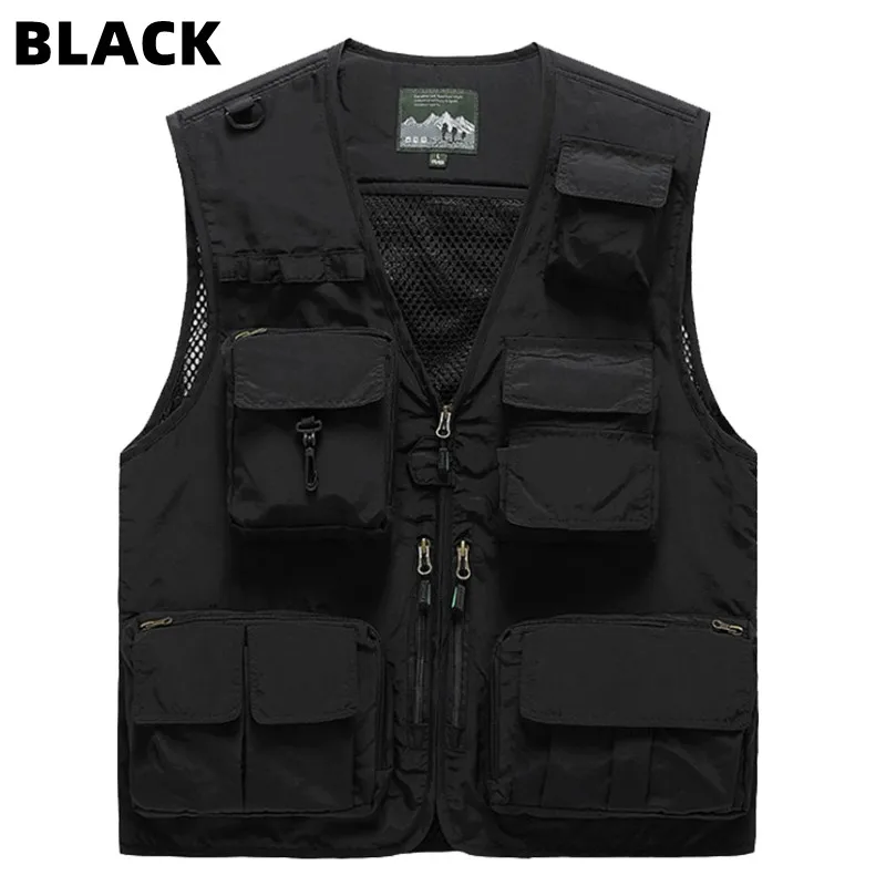 Gilet De Sport Mince Multi-Poches Décontracté Séchage Rapide Ample Pour