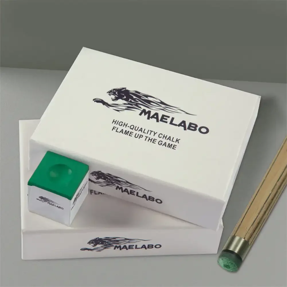 12PCS/Set No-slip Billiard Chalks Pool Cue Stick Chalk Snooker Easy Powder Billiard Chalk Pool Accessories Green