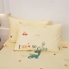 Cartoon Dinosaur Print Children's Room Fitted Sheet Set Comfortable Soft Bedding with Pillowcases Boys and Girls Fitted Sheet 4