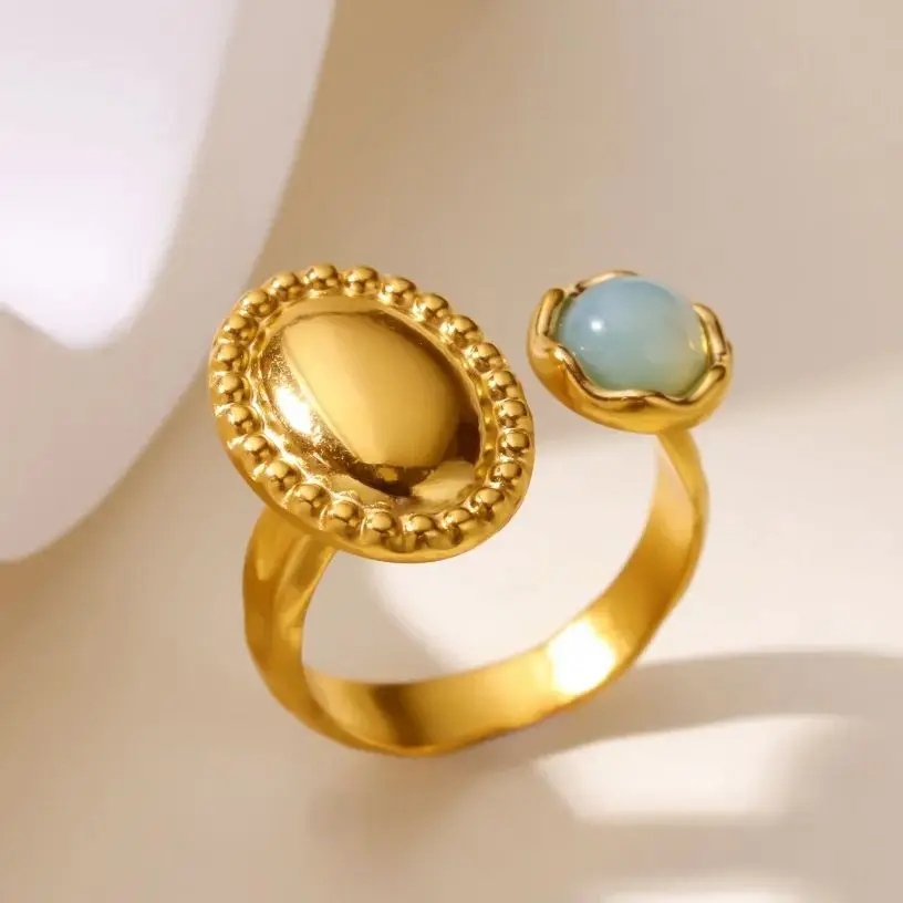 Luxury Opal Oval Sun Rings For Women