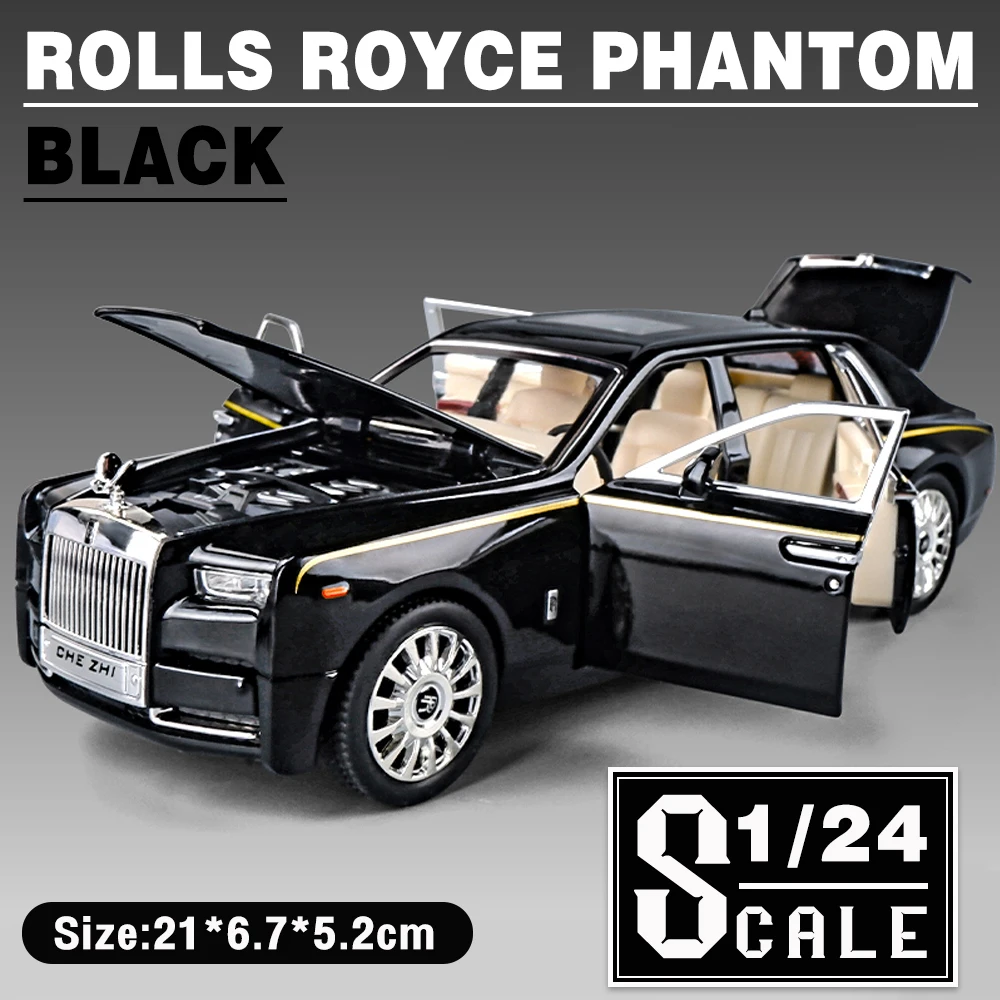Scale 1/24 Rolls-Royce Phantom Metal Diecast Alloy Toys Cars Model For Boys Children Kids Gift 1:32 Vehicles Hobbies Collection hot wheels cars Diecasts & Toy Vehicles
