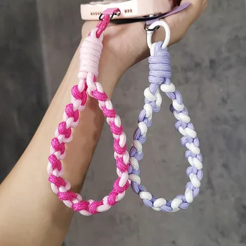 Universal Braided Mobile Phone Short Lanyard Strap Rope Woven Keychain Phone Case Anti-lost Firm Bold Rope Strap Key Ring Tool 1